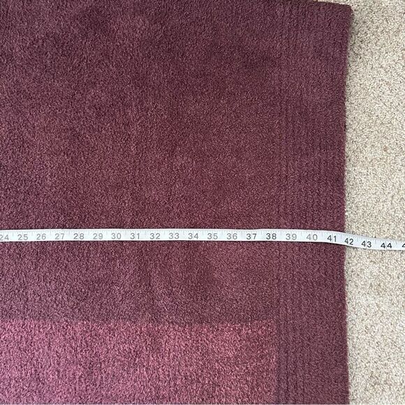 Barefoot Dreams maroon button cozychic poncho sweater one size - Picture 8 of 10